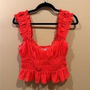 ASTR Red Sleeveless Top